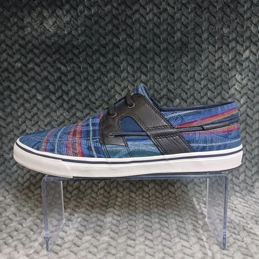 Tommy Bahama x Pendleton Men's Slip-On Boat Shoes Blue Plaid Size 10.5D